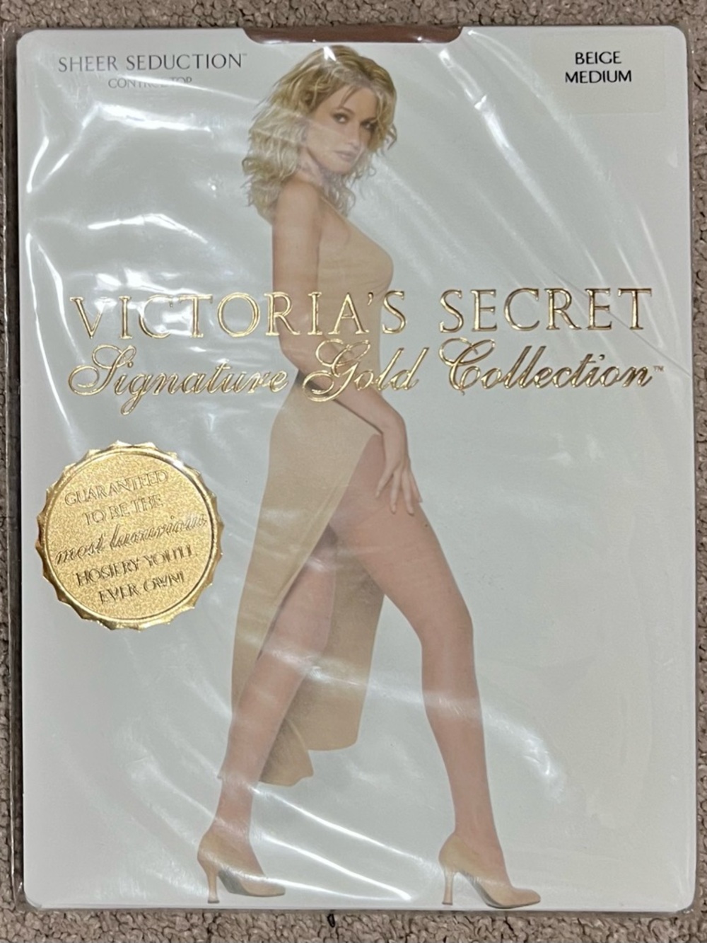 Victoria's Signature Gold Collection Sheer Seduction Pantyhose - Beige